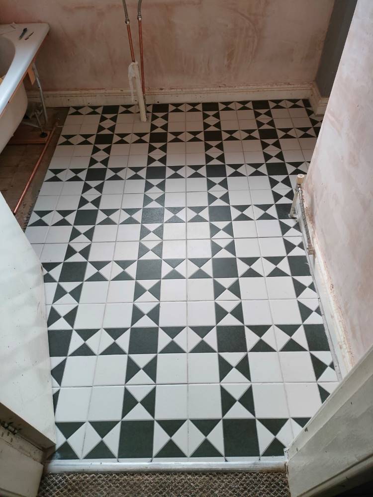 Victorian style bathroom floor